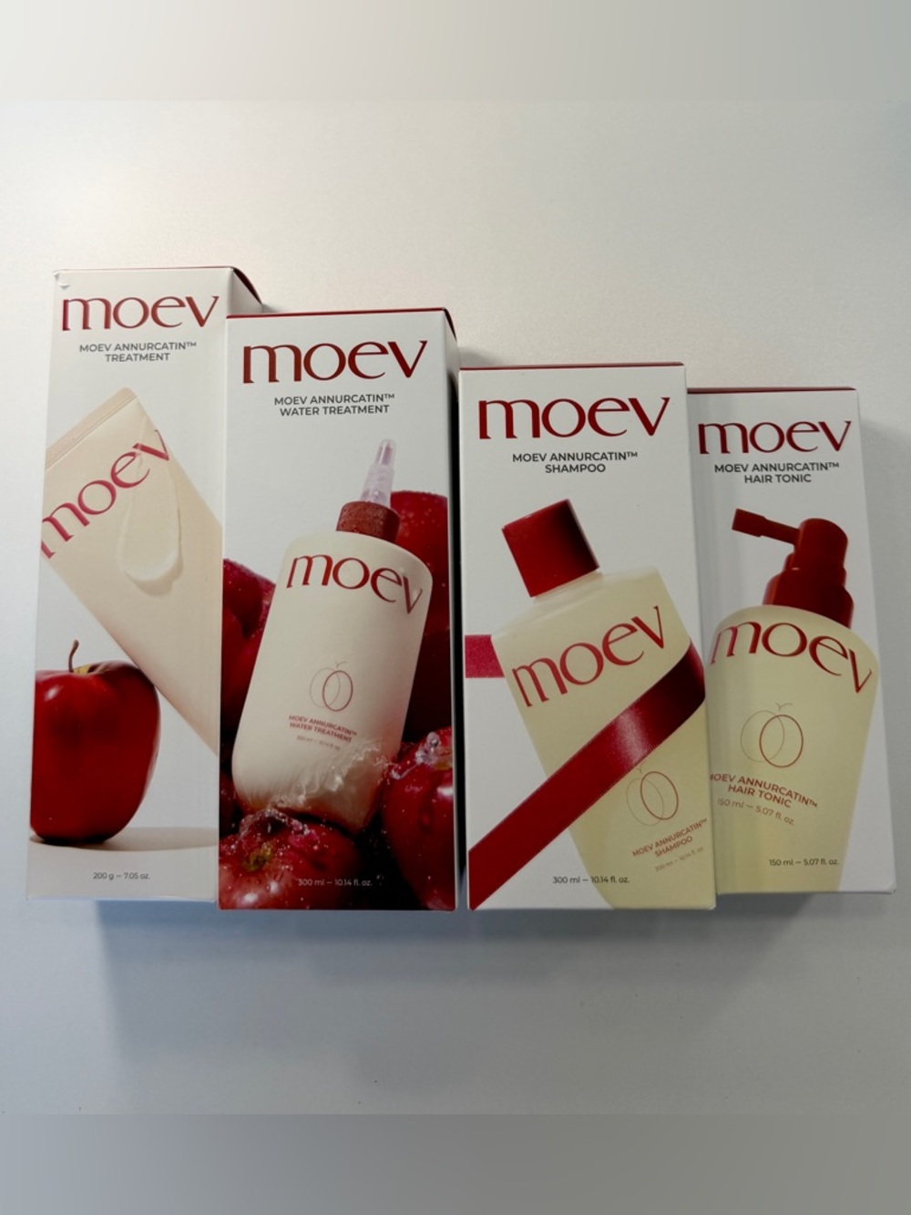 MOEV Annurcatin Hair Care Bundle Shampoo, Treatment,Water Treatment & Hair Tonic